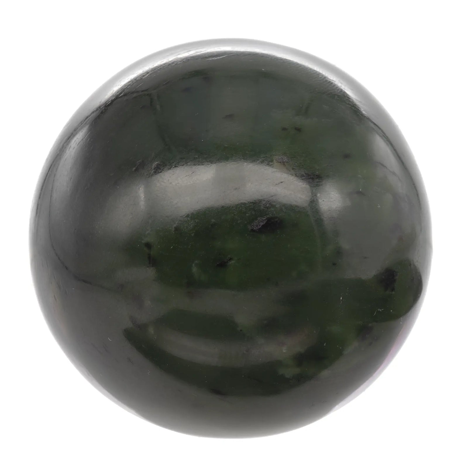 "Sphère Jade Néphrite 351g 6.1cm Canada pierre verte polie naturelle collection