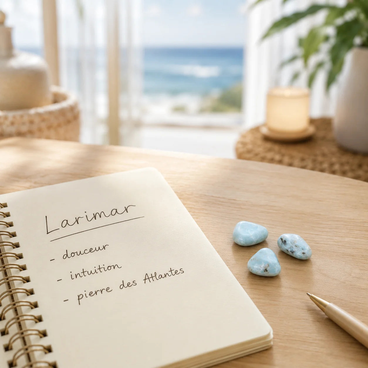La pierre larimar est une pierre de douceur et d'intuition