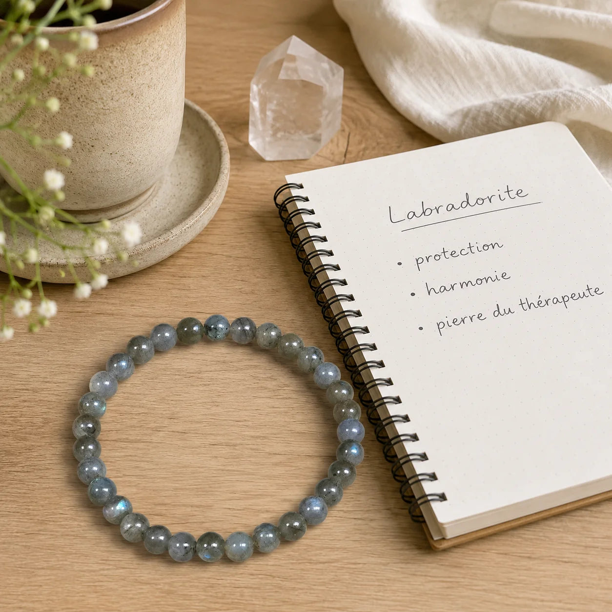 La labradorite est la pierre des thérapeutes et une excellente pierre de protection