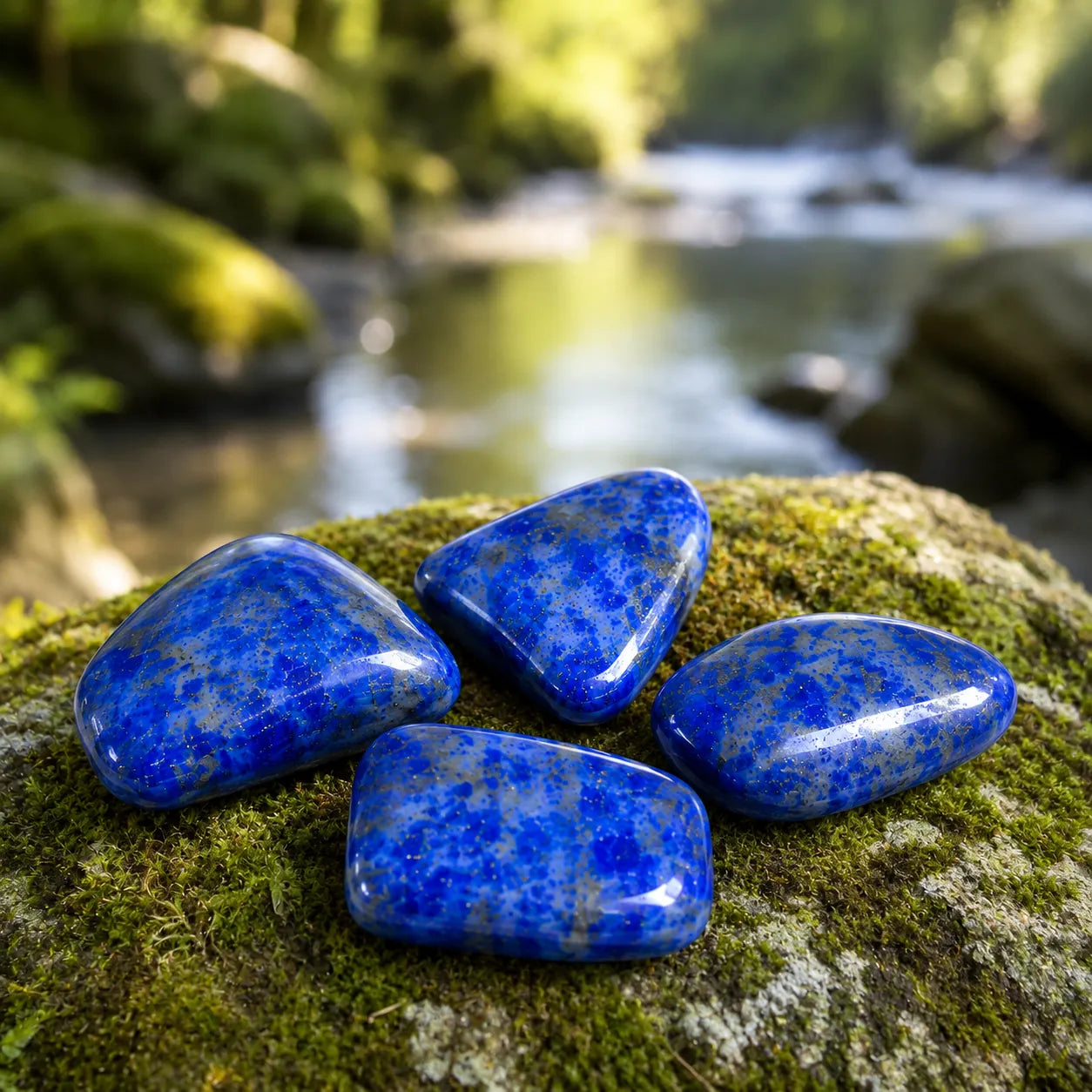 Le lapis lazuli naturel est une pierre associé au chakra du 3ème Oeil