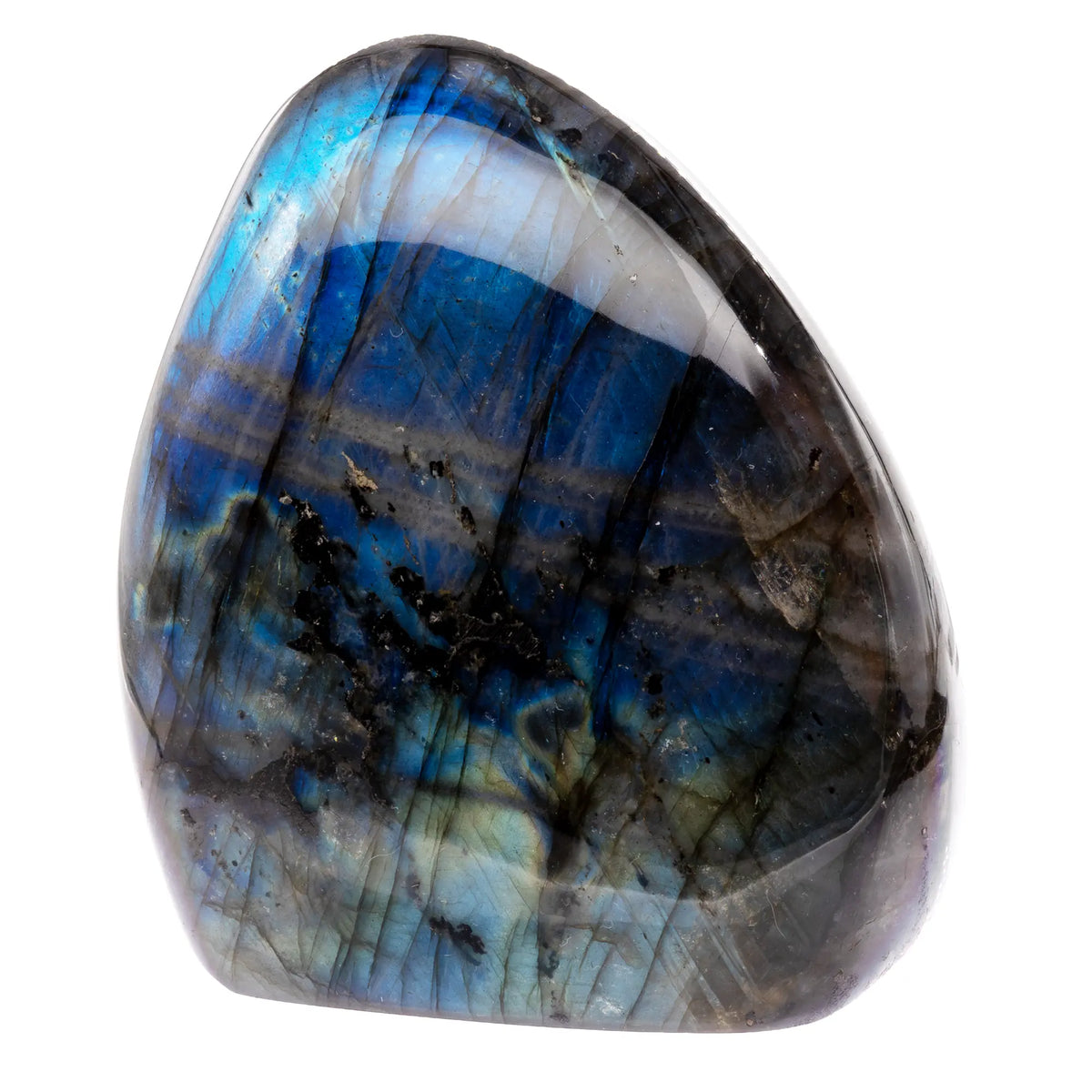 Labradorite Reflet Labradorite polie aux reflets bleus - vertus – CRISTAL SOURCES
