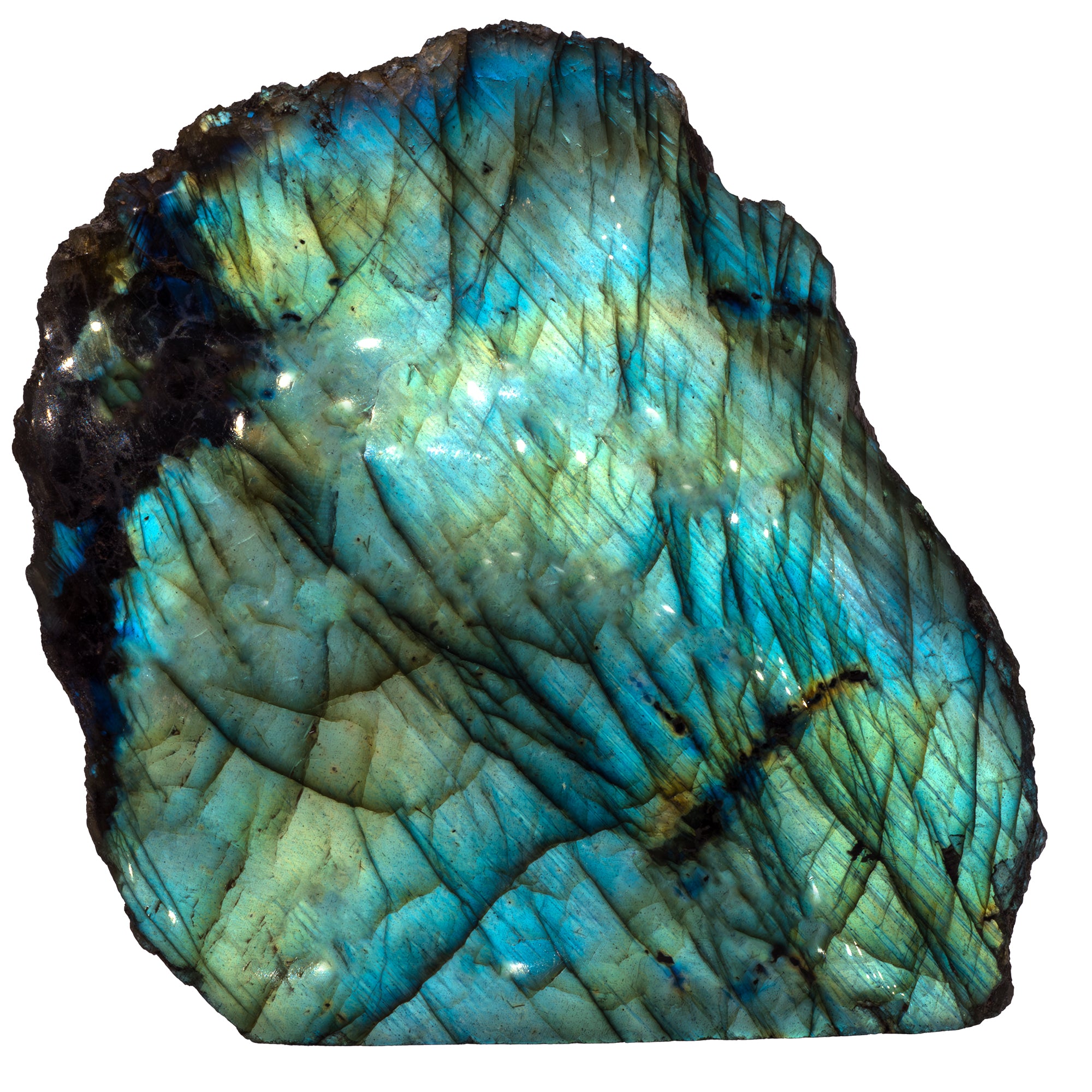 Labradorite - 1 face polie - Madagascar - CRISTAL SOURCES