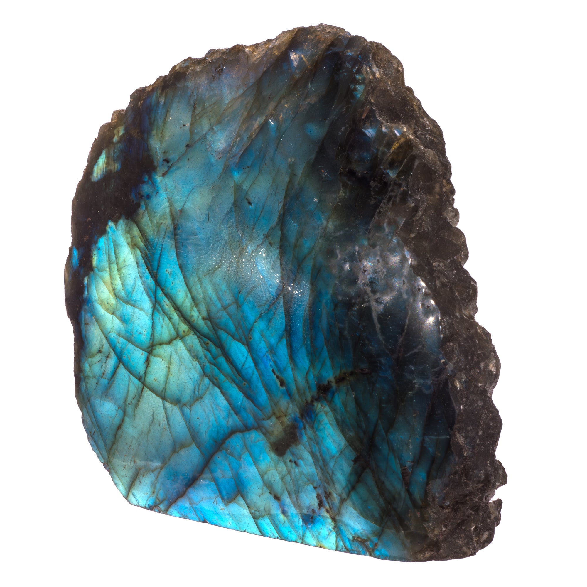 Labradorite - 1 face polie - Madagascar - CRISTAL SOURCES