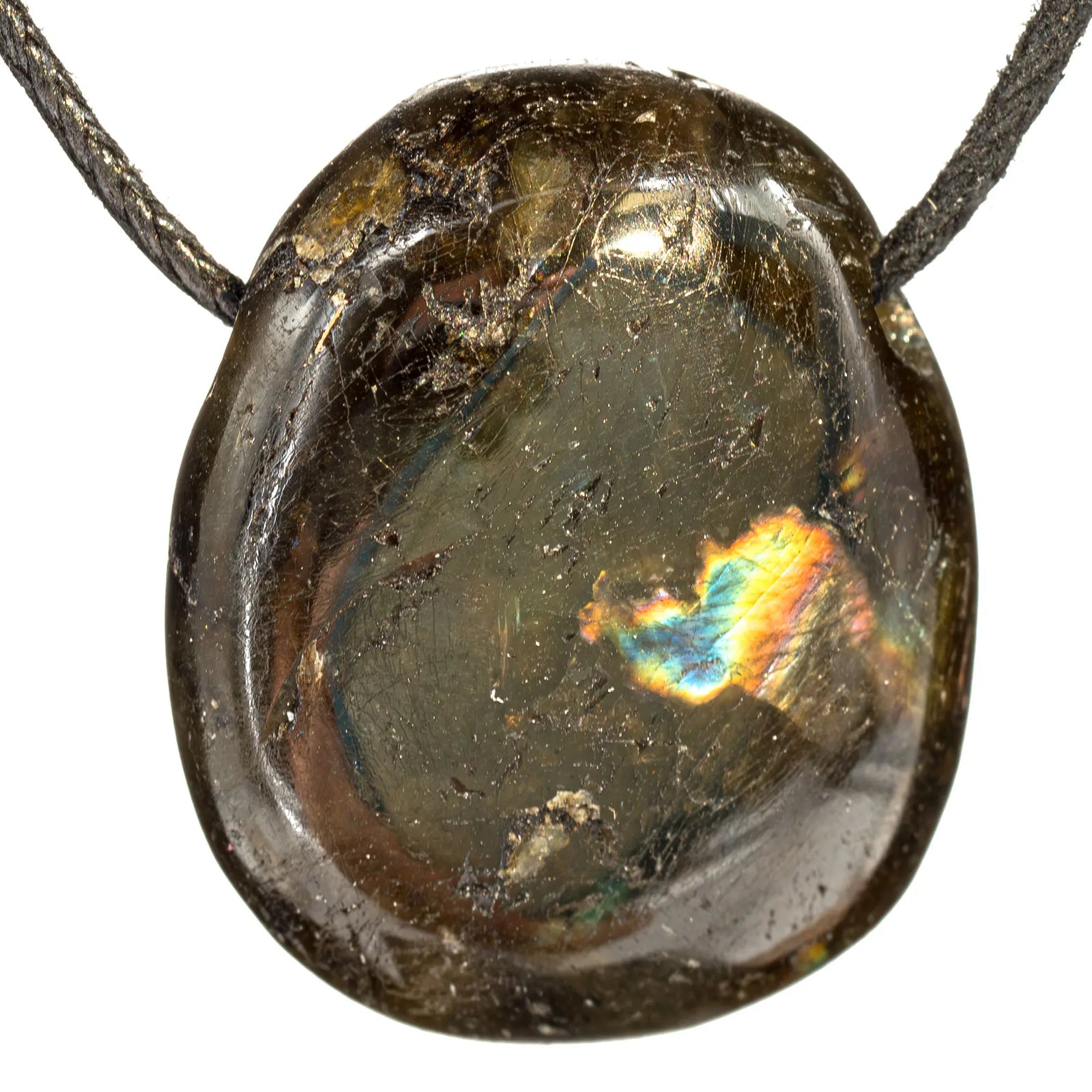 Pendentif Labradorite - pierre percée - qualité extra - CRISTAL SOURCES