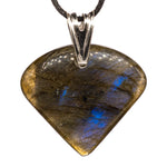 Pendentif Labradorite argent - reflet bleu  - CRISTAL SOURCES