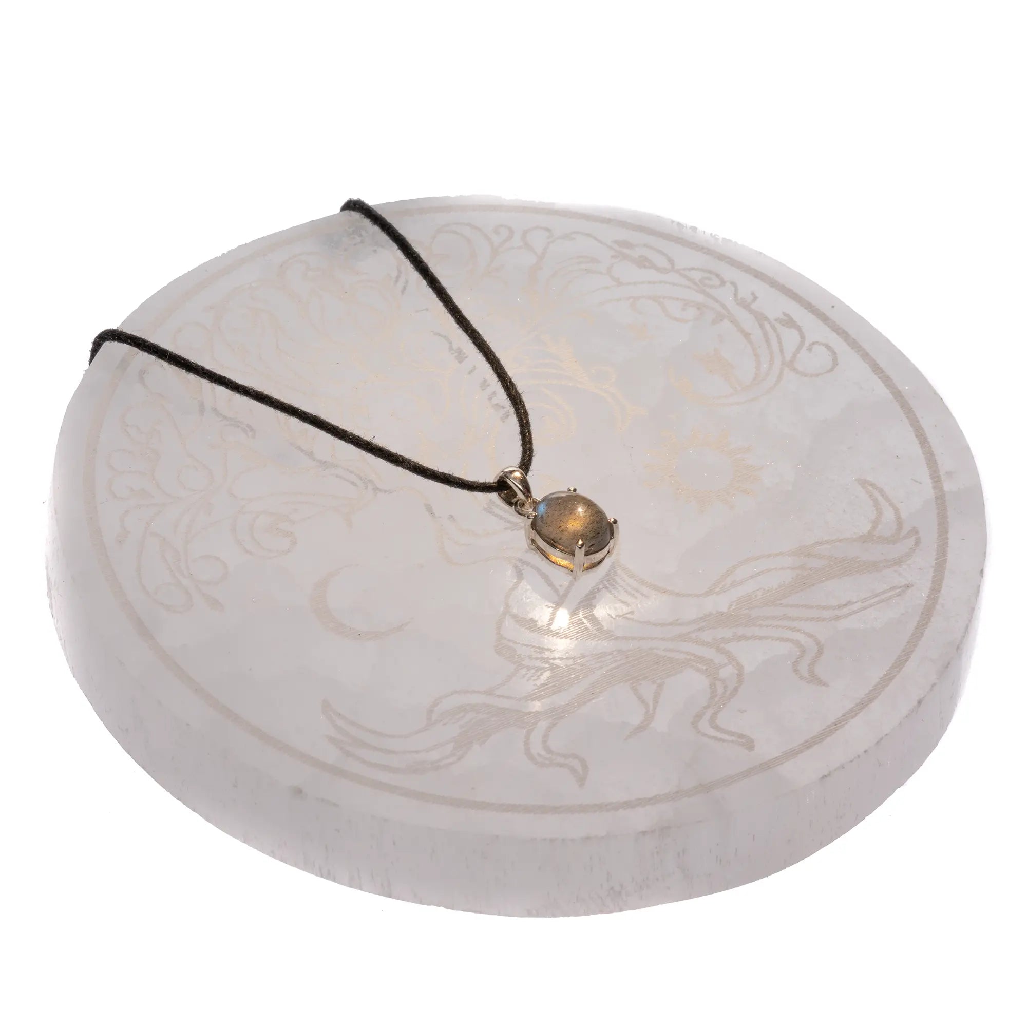 Pendentif Labradorite bleue sur argent