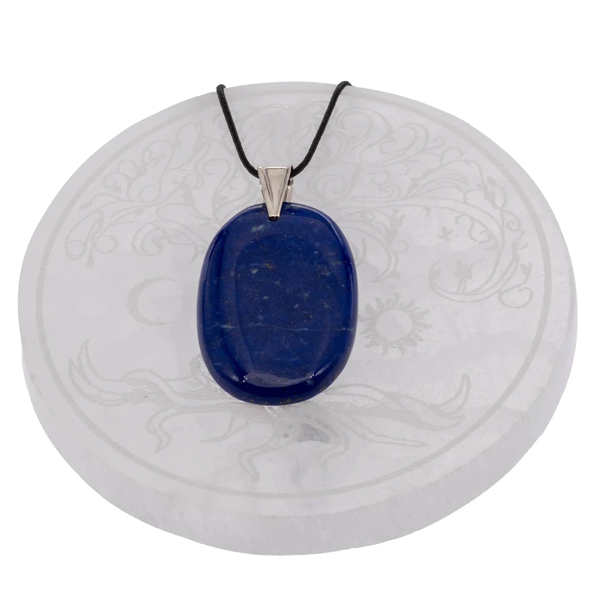 Pendentif Lapis lazuli argent - ovale - 18 gr - Pendentif - CRISTAL SOURCES