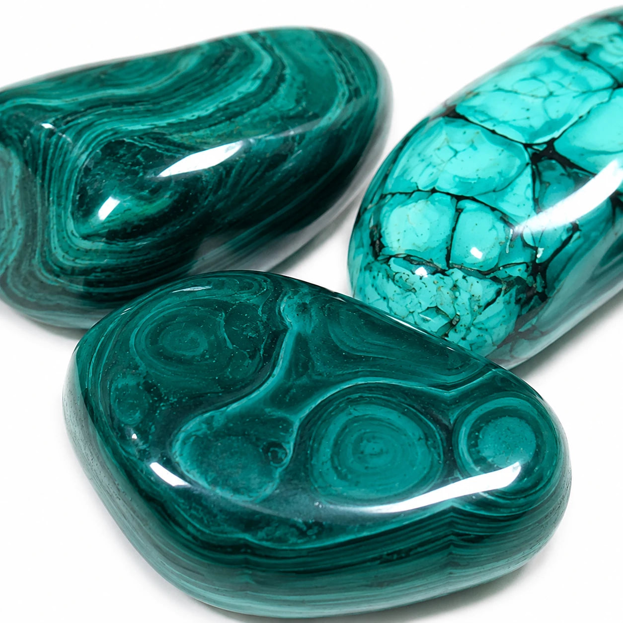 Malachite verte roulée du Congo