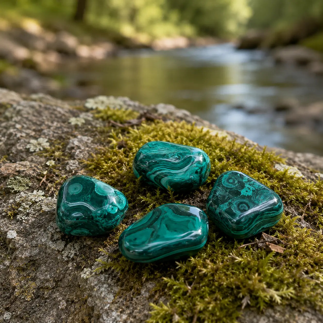 La malachite est une pierre associée au chakra du coeur