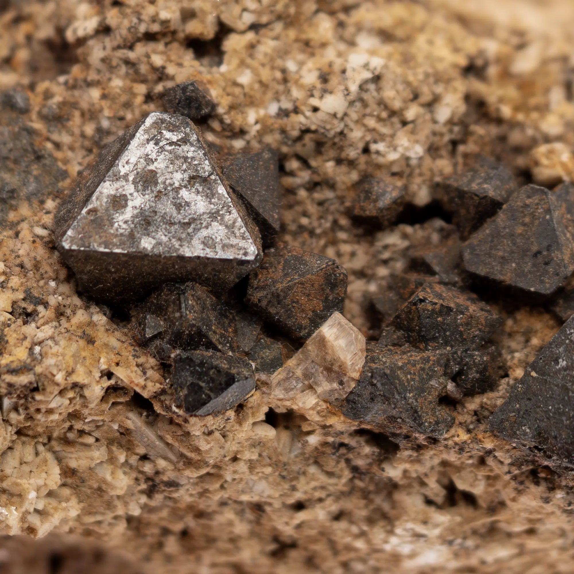 Magnétite brute - apatite - feldspath - Maroc - 243gr