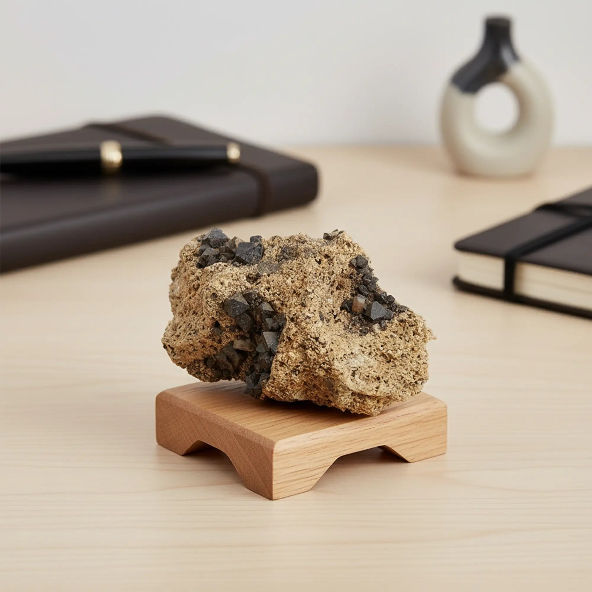 Magnétite brute - apatite - feldspath - Maroc - 243gr