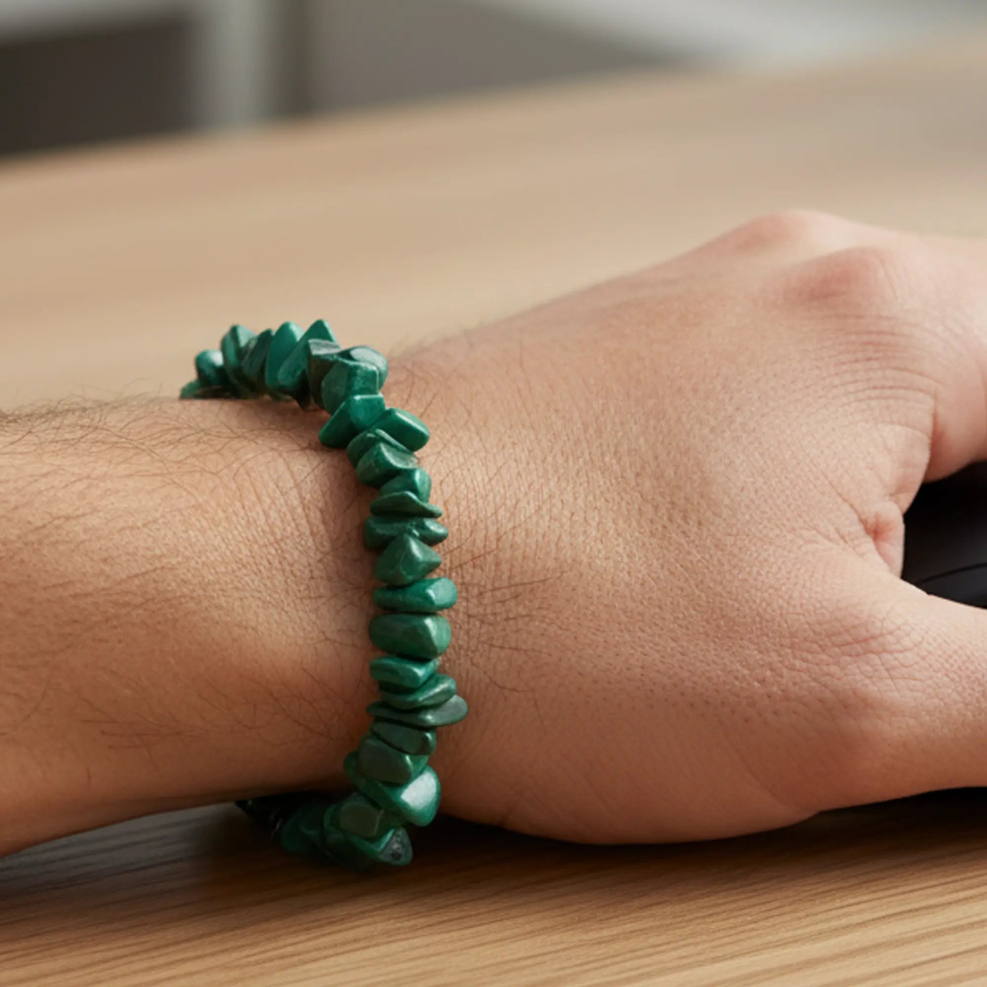 Bracelet Malachite perle baroque