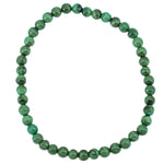 Bracelet Malachite perle ronde 4mm  - CRISTAL SOURCES