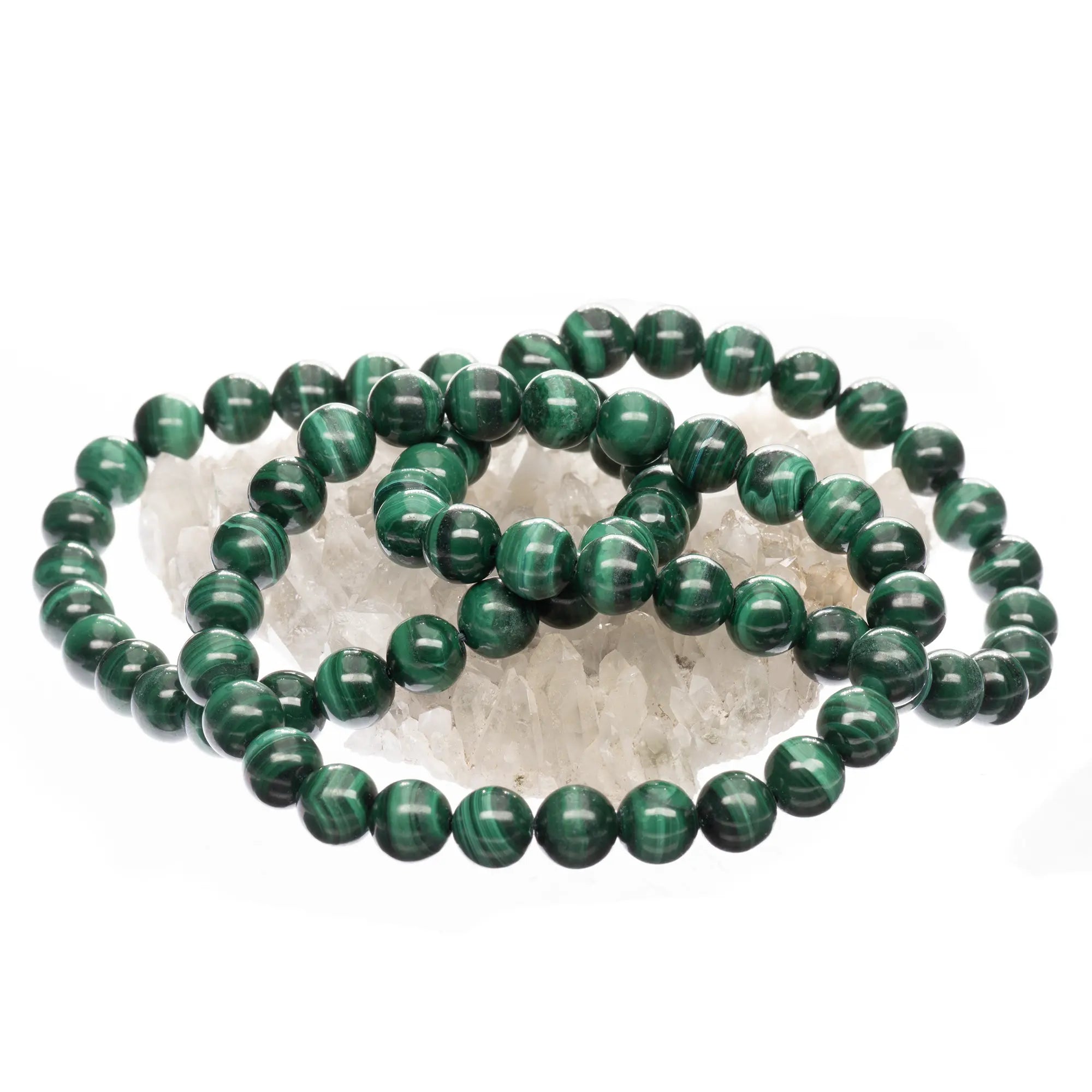 Bracelet Malachite perle ronde 8mm