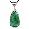 Pendentif Malachite argent - CRISTAL SOURCES