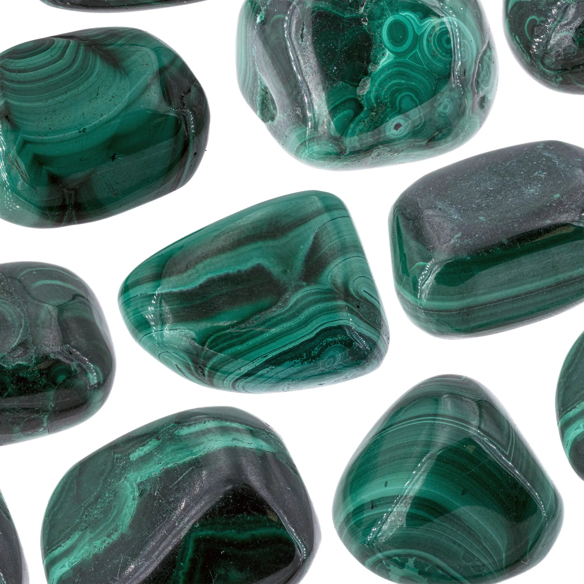 Pierre roulée - Malachite - Congo - 2 à 3 cm - CRISTAL SOURCES