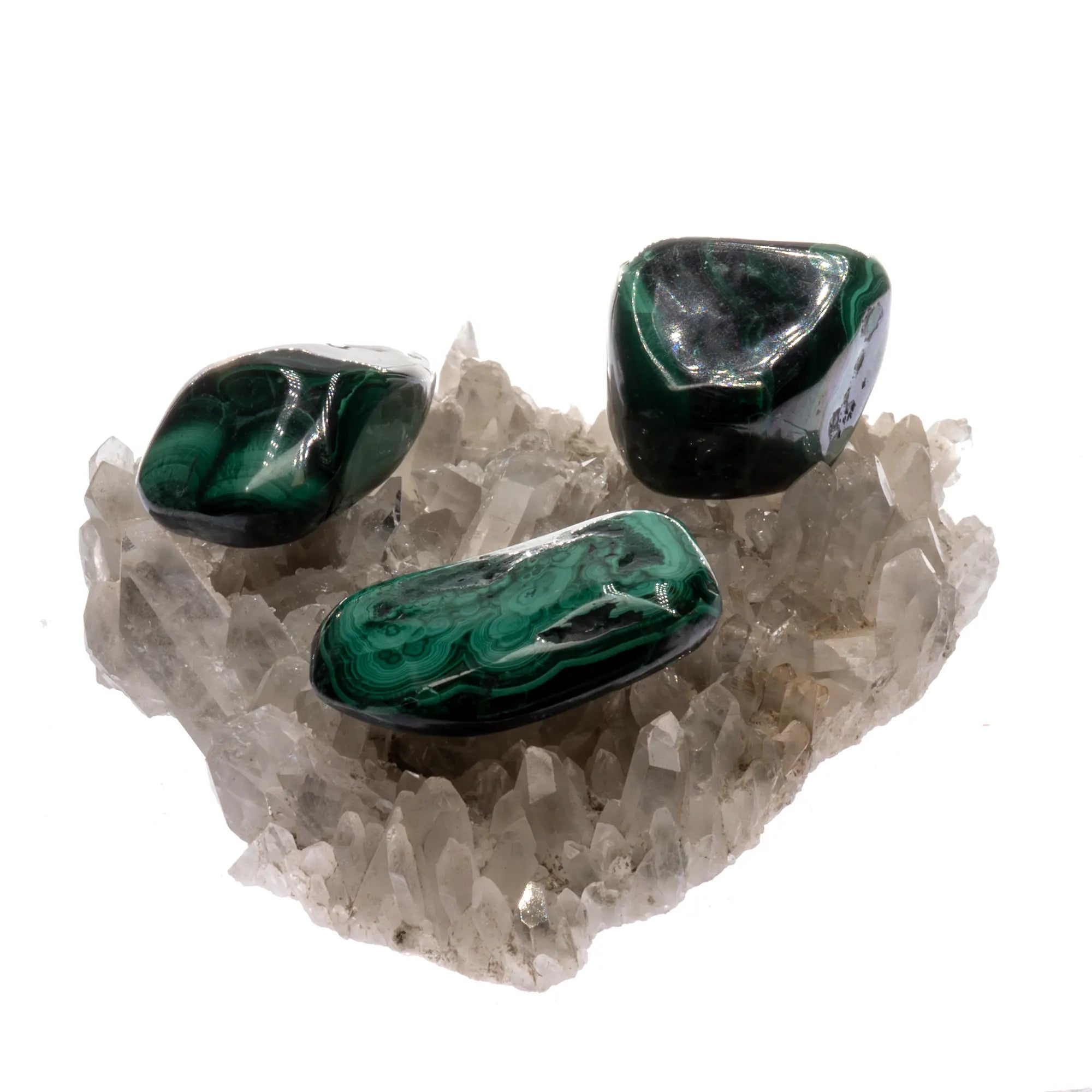 Pierre roulée Malachite - Congo - 2 à 3 cm