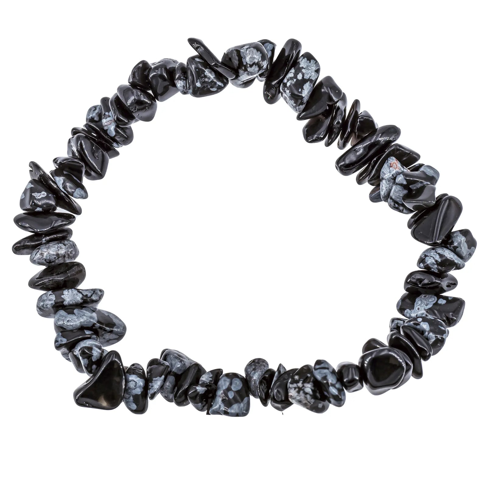 Bracelet Obsidienne étoilée perle baroque  - CRISTAL SOURCES