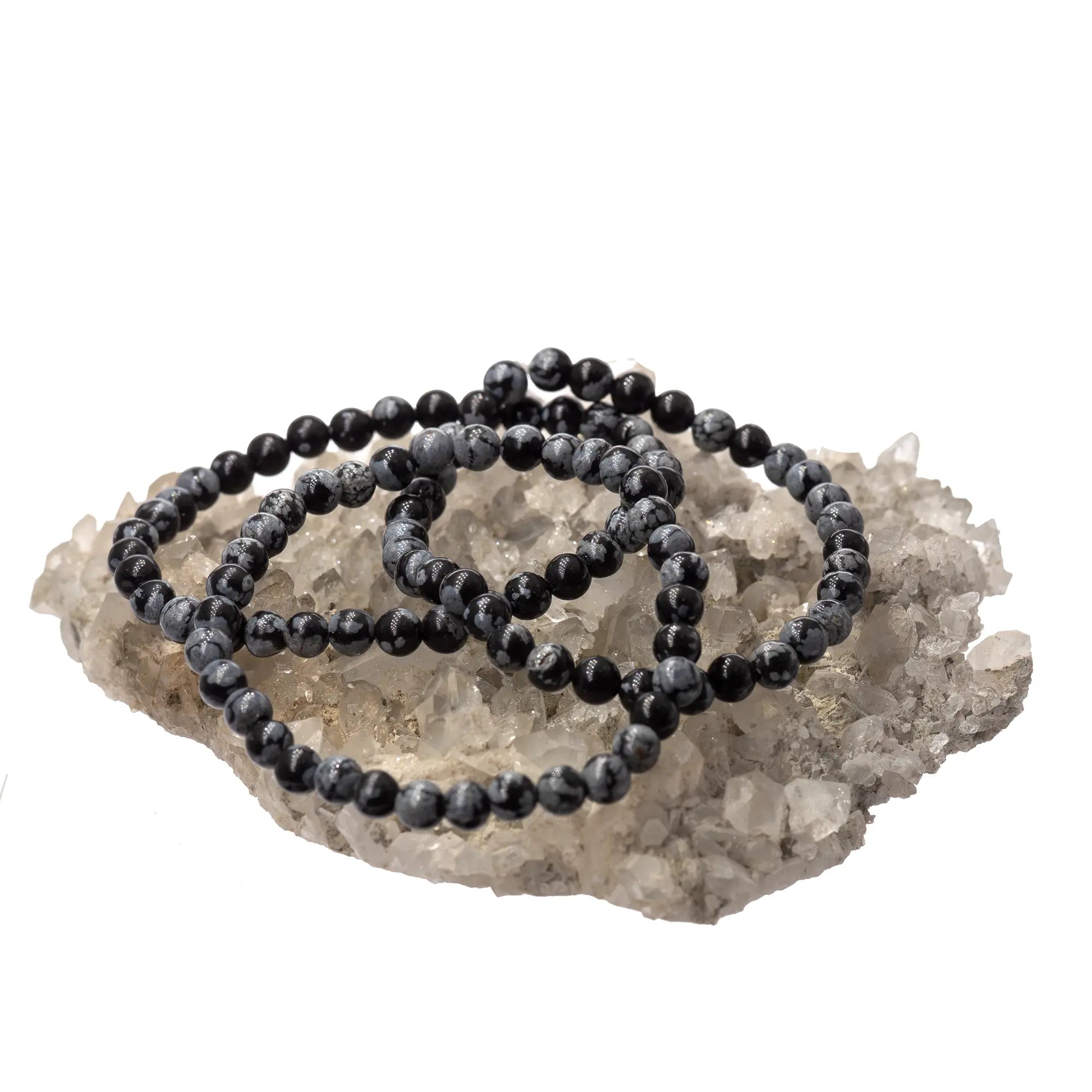Bracelet enfant Obsidienne étoilée perle ronde 4mm  - bracelet-enfant-obsidienne-etoilee-perle-ronde-4mm-obebra4 - CRISTAL SOURCES