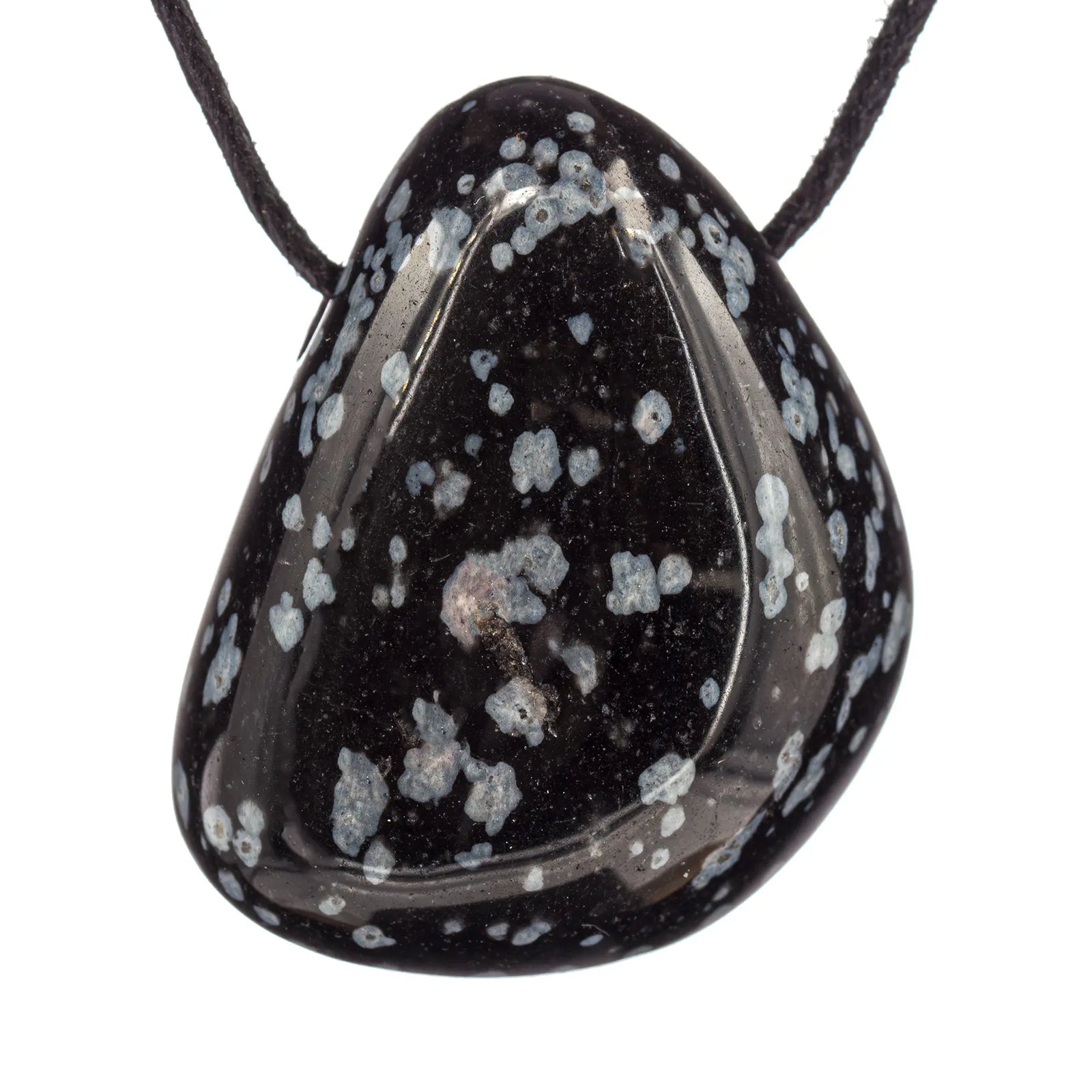 Pendentif Obsidienne étoilée - pierre percée  - CRISTAL SOURCES