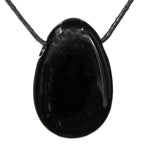 Pendentif Obsidienne noire - pierre percée  - CRISTAL SOURCES