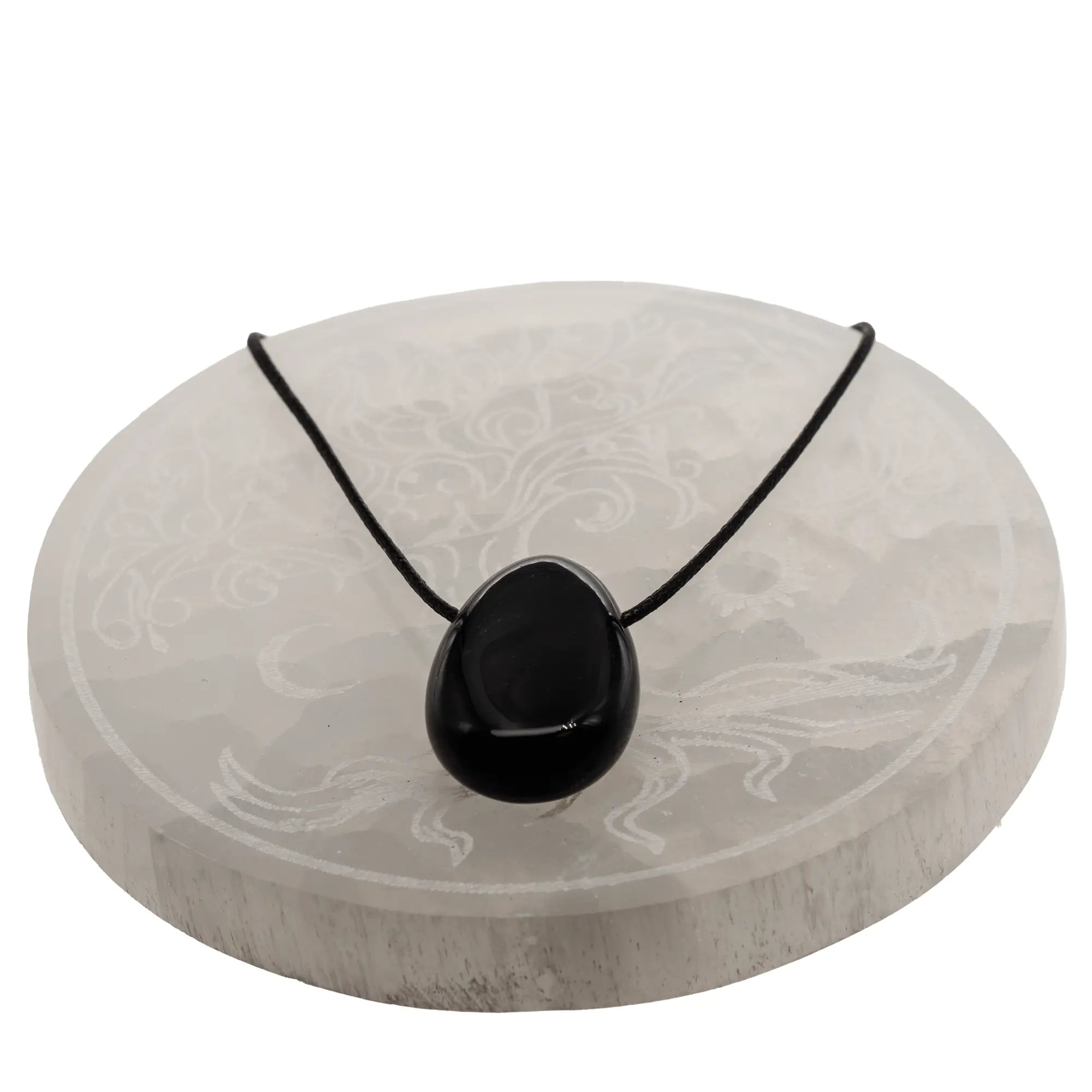 Pendentif Obsidienne noire - pierre percée  - pendentif-obsidienne-noire-percee-obnpc1 - CRISTAL SOURCES