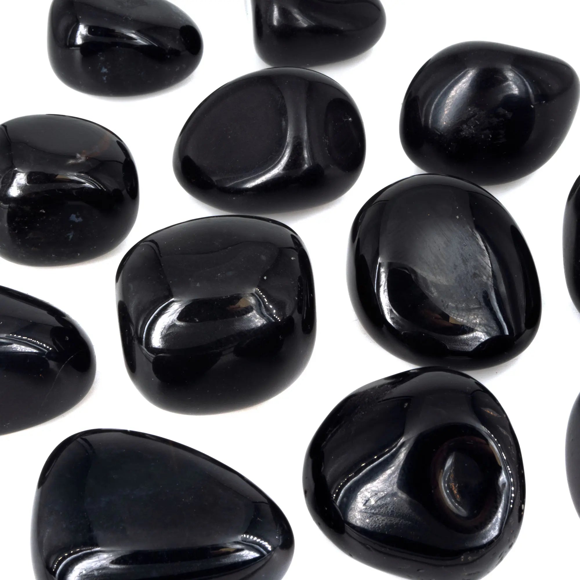 Pierre roulée - Onyx noir - Inde - 2.5 à 3 cm - CRISTAL SOURCES