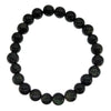 Bracelet Obsidienne œil céleste perle ronde 8mm