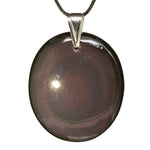 Pendentif obsidienne œil céleste argent - ovale - CRISTAL SOURCES