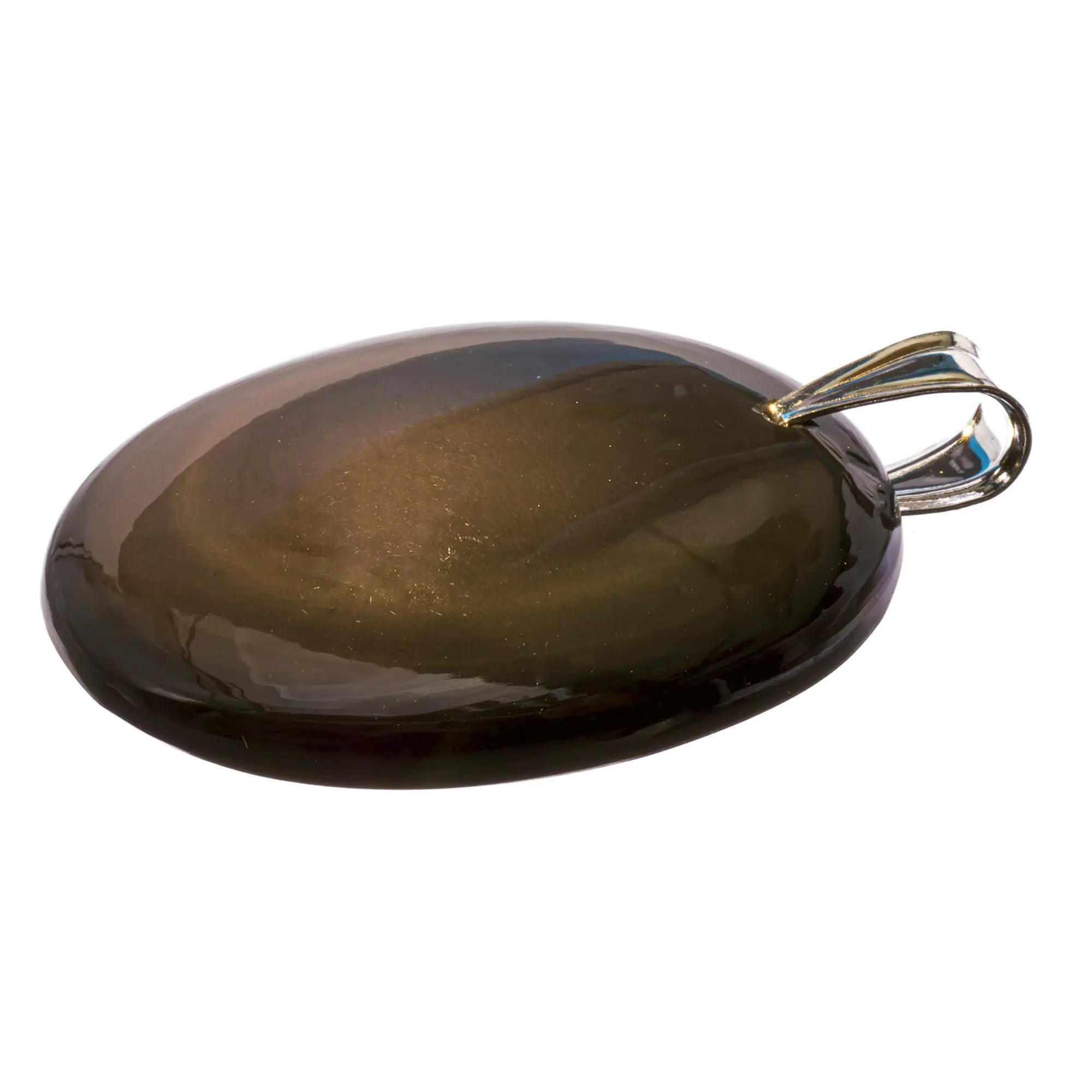 Pendentif obsidienne œil céleste argent - ovale - CRISTAL SOURCES