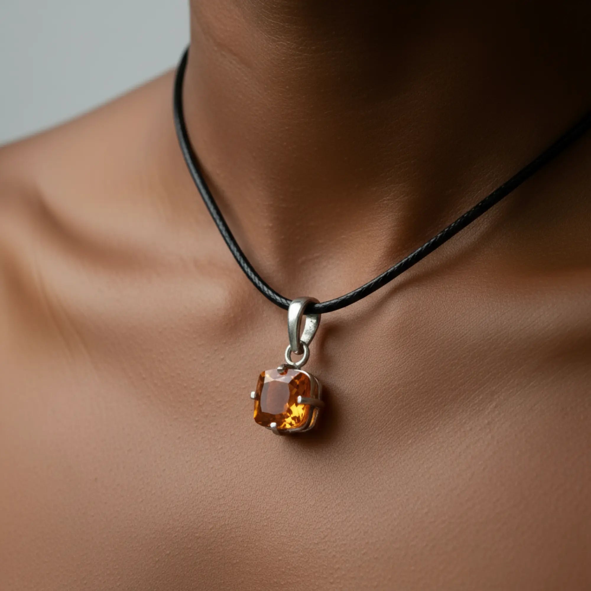 Pendentif Opale de feu argent - pierre facettée - Pendentif - CRISTAL SOURCES