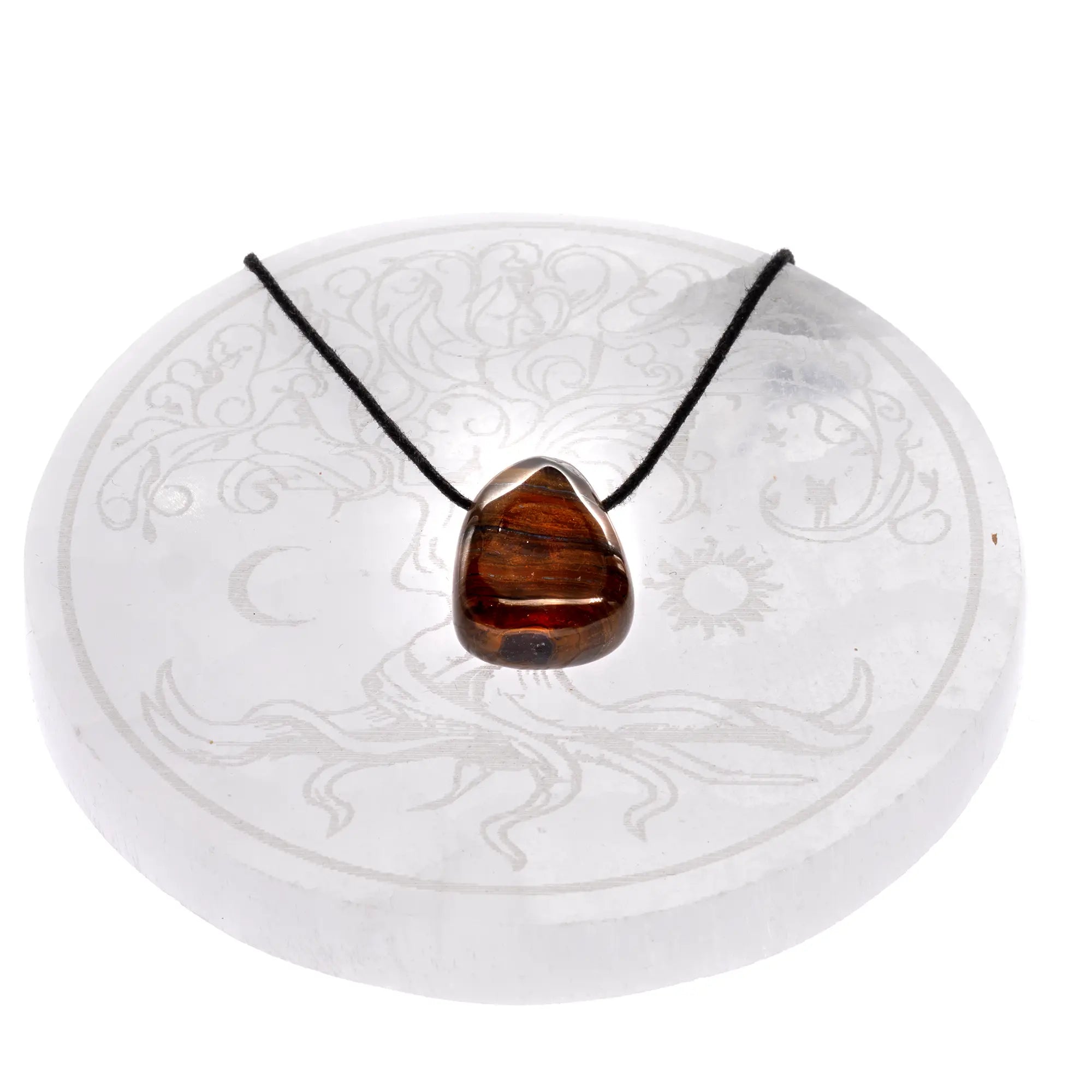 Pendentif Oeil de tigre - pierre percée d'Australie