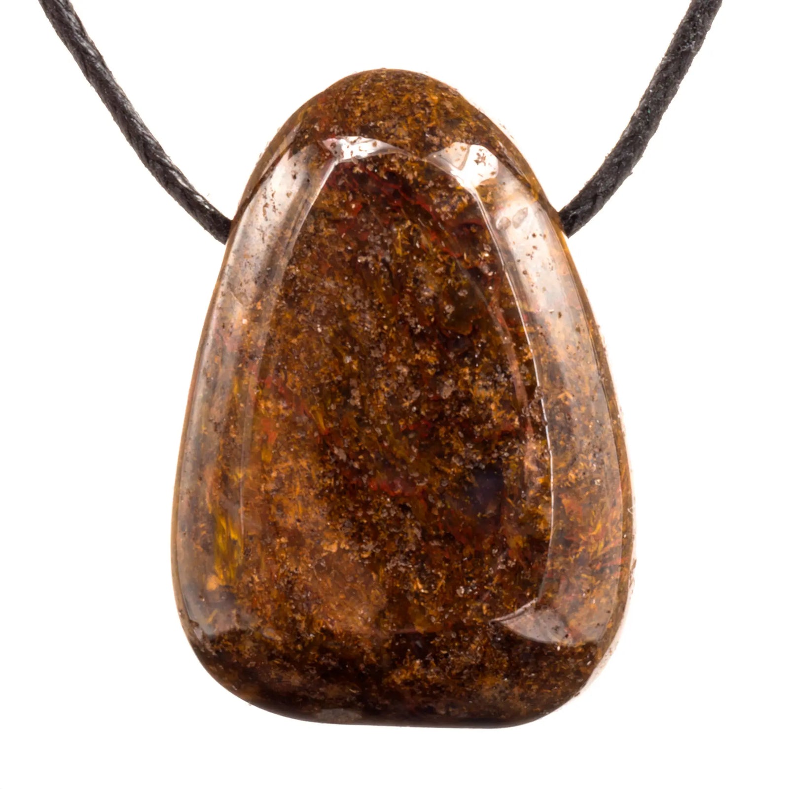 Pendentif Pietersite brune - pierre percée - 2,5 à 3 cm - CRISTAL SOURCES