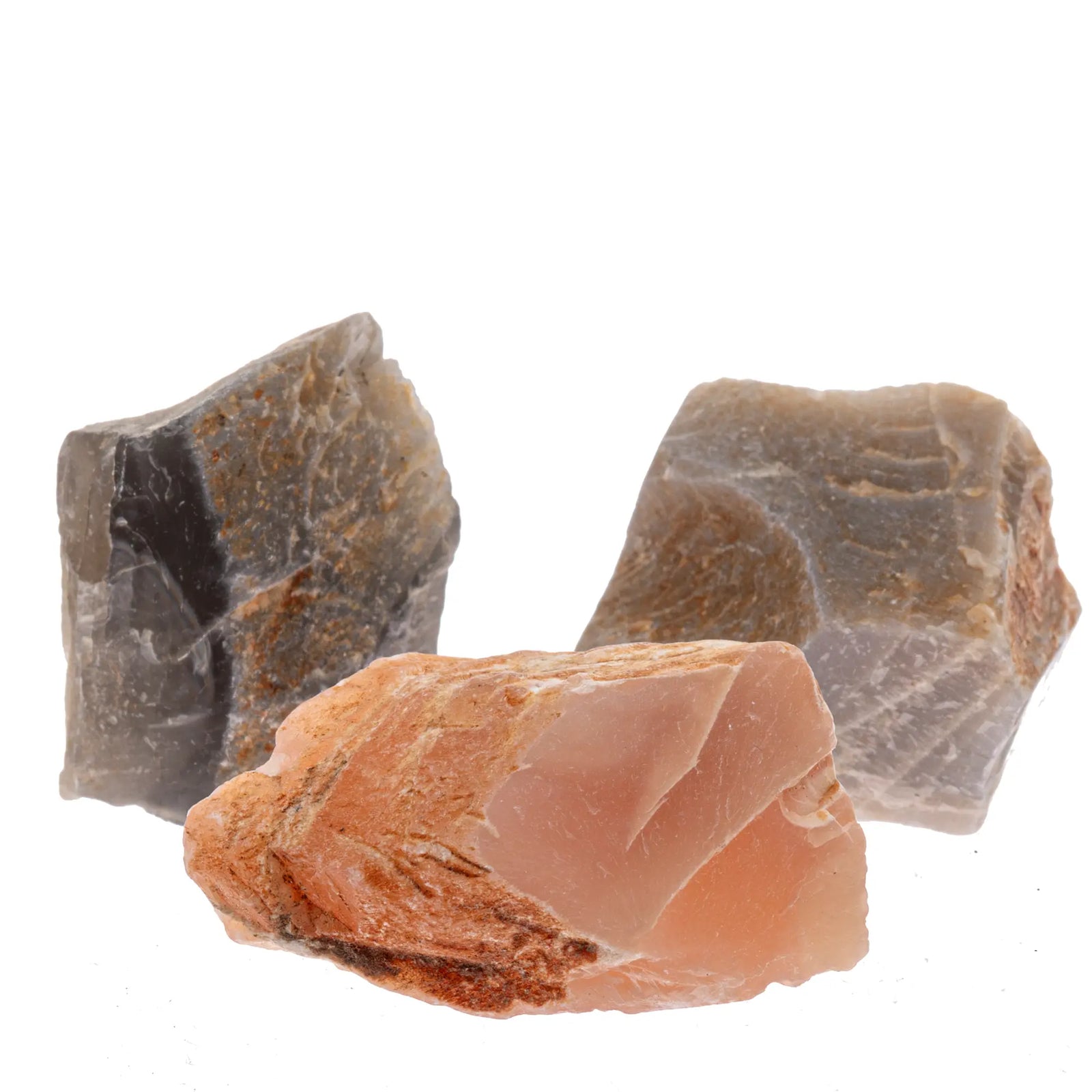 pierre de lune colorée brute orthoclase Inde
