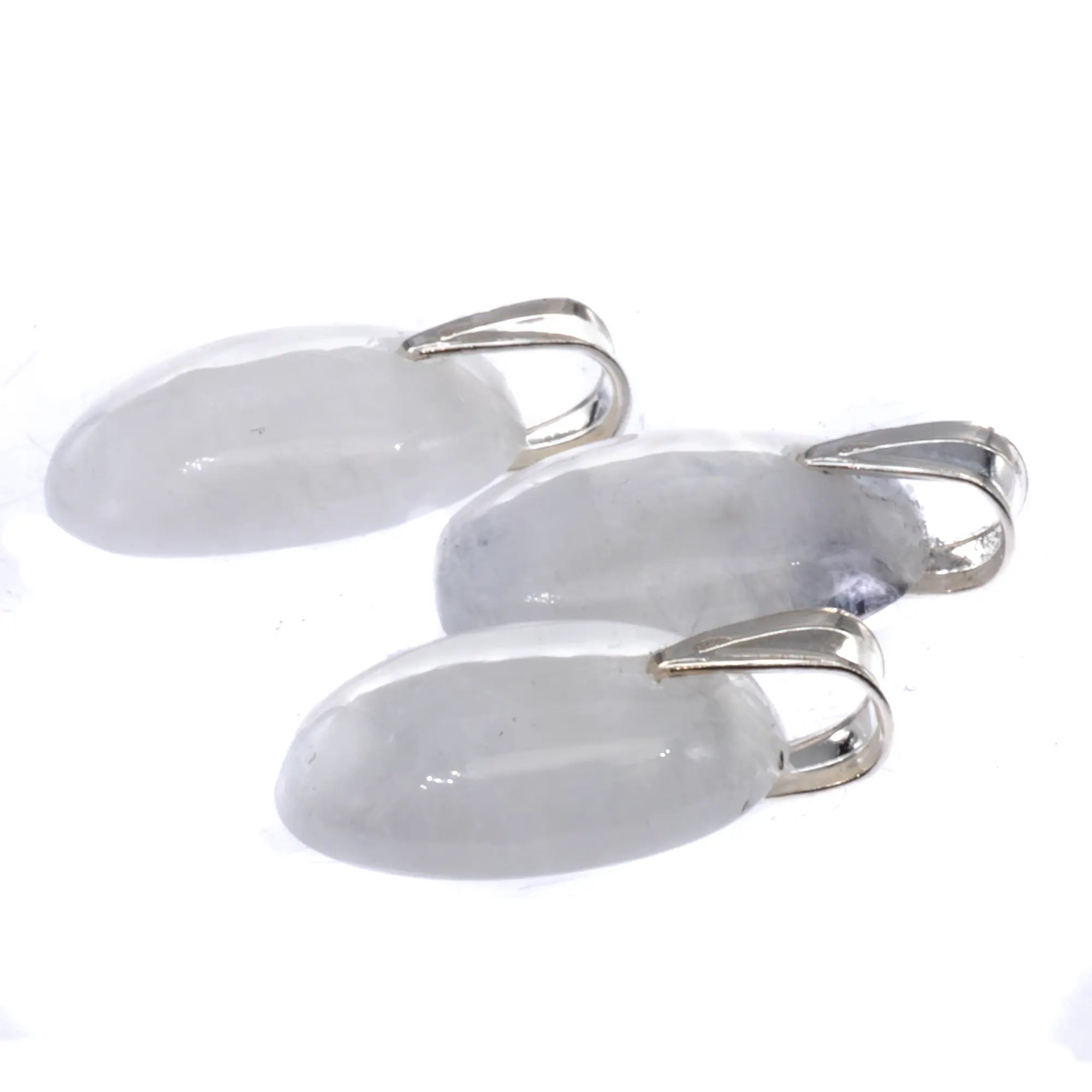 Pendentif Pierre de lune sur argent - péristérite