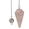 Pendule Quartz rose - facetté  - CRISTAL SOURCES