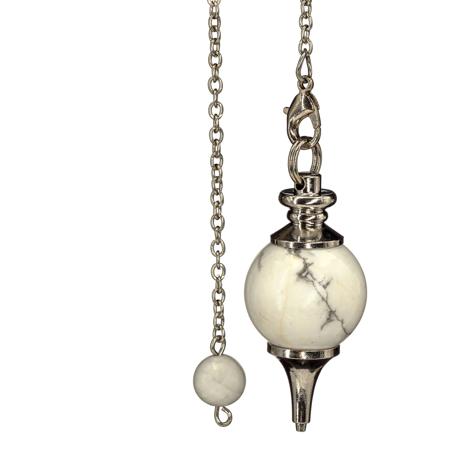 Pendule Howlite - sphère sephoroton - CRISTAL SOURCES