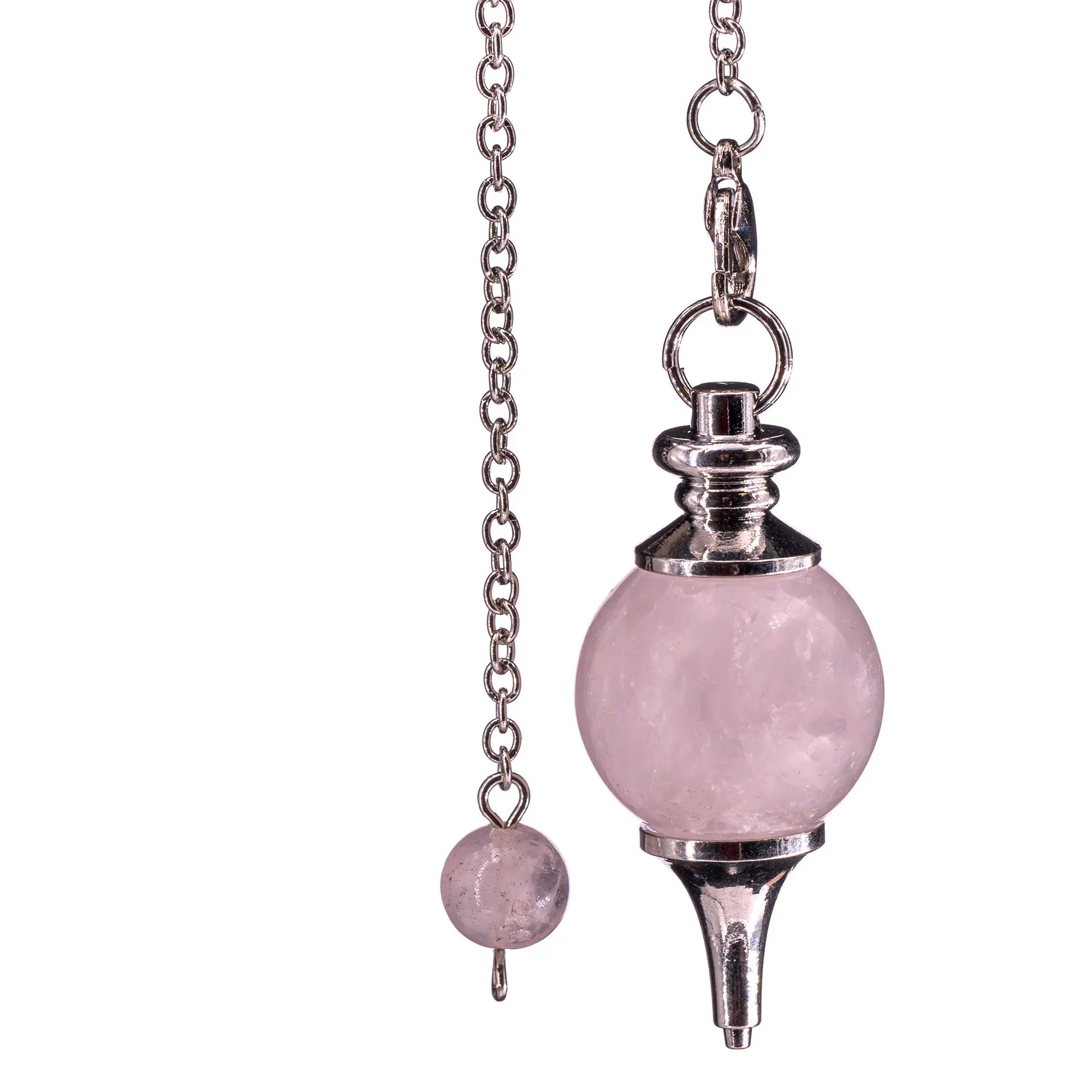 Pendule Quartz rose boule - sphère sephoroton - CRISTAL SOURCES