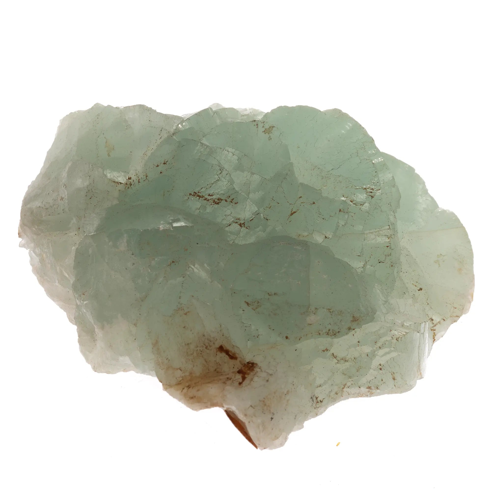 Cristaux de prehnite bruts Pakistan détail texture verte