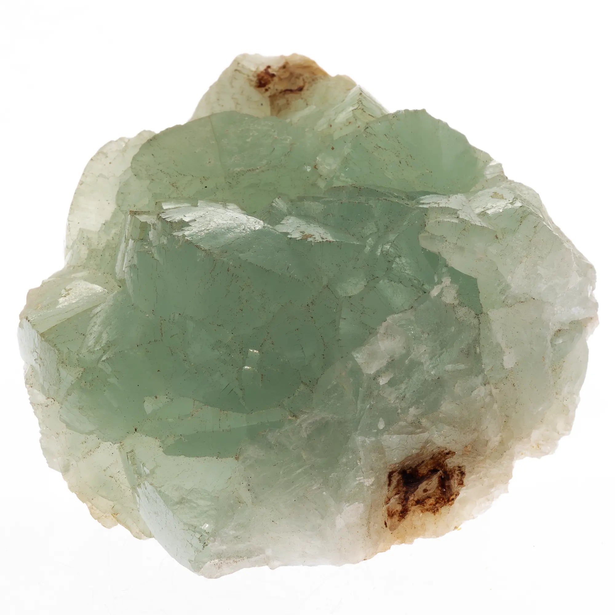 Prehnite cristaux bruts sur matrice Pakistan vue principale
