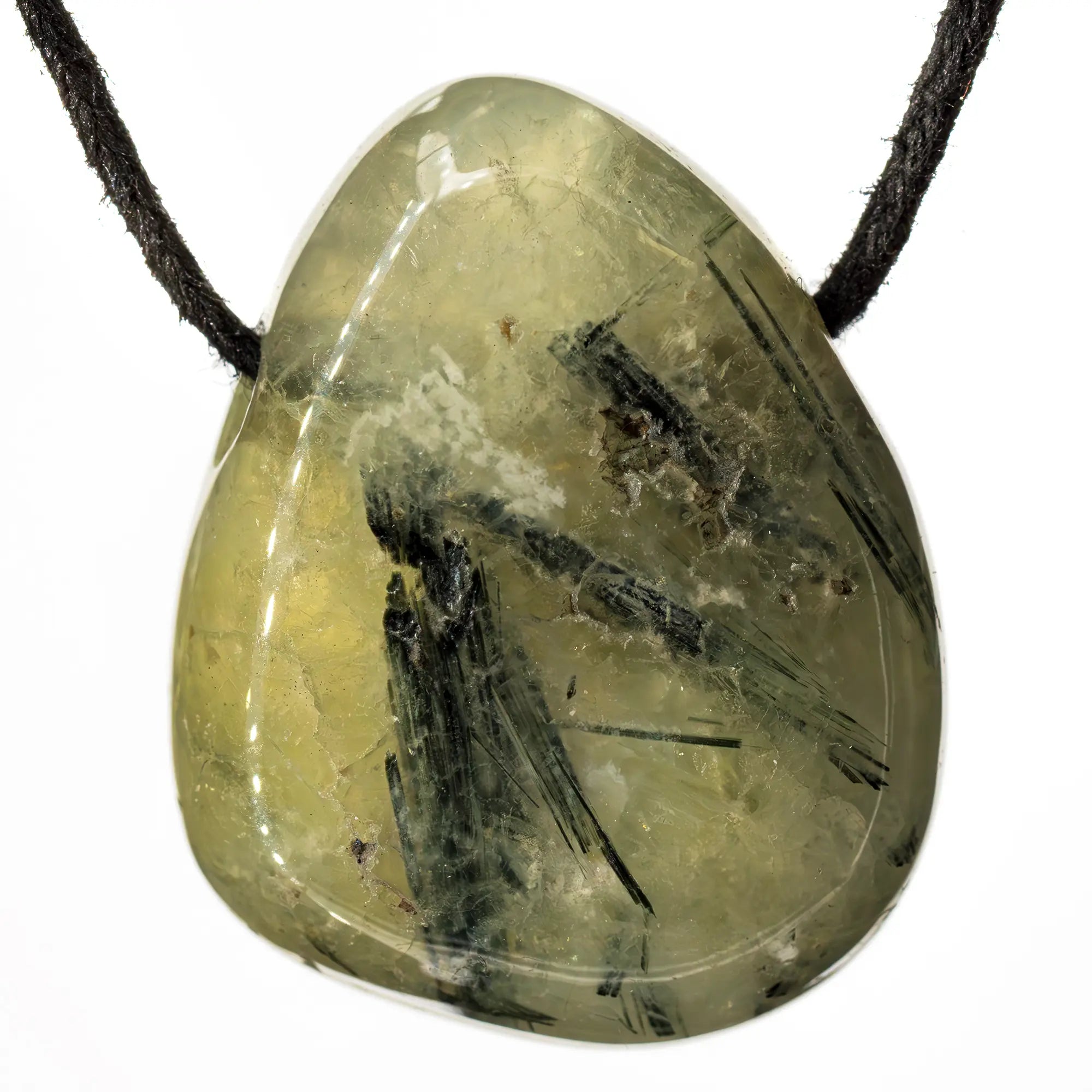 Pendentif Prehnite - pierre percée  - CRISTAL SOURCES