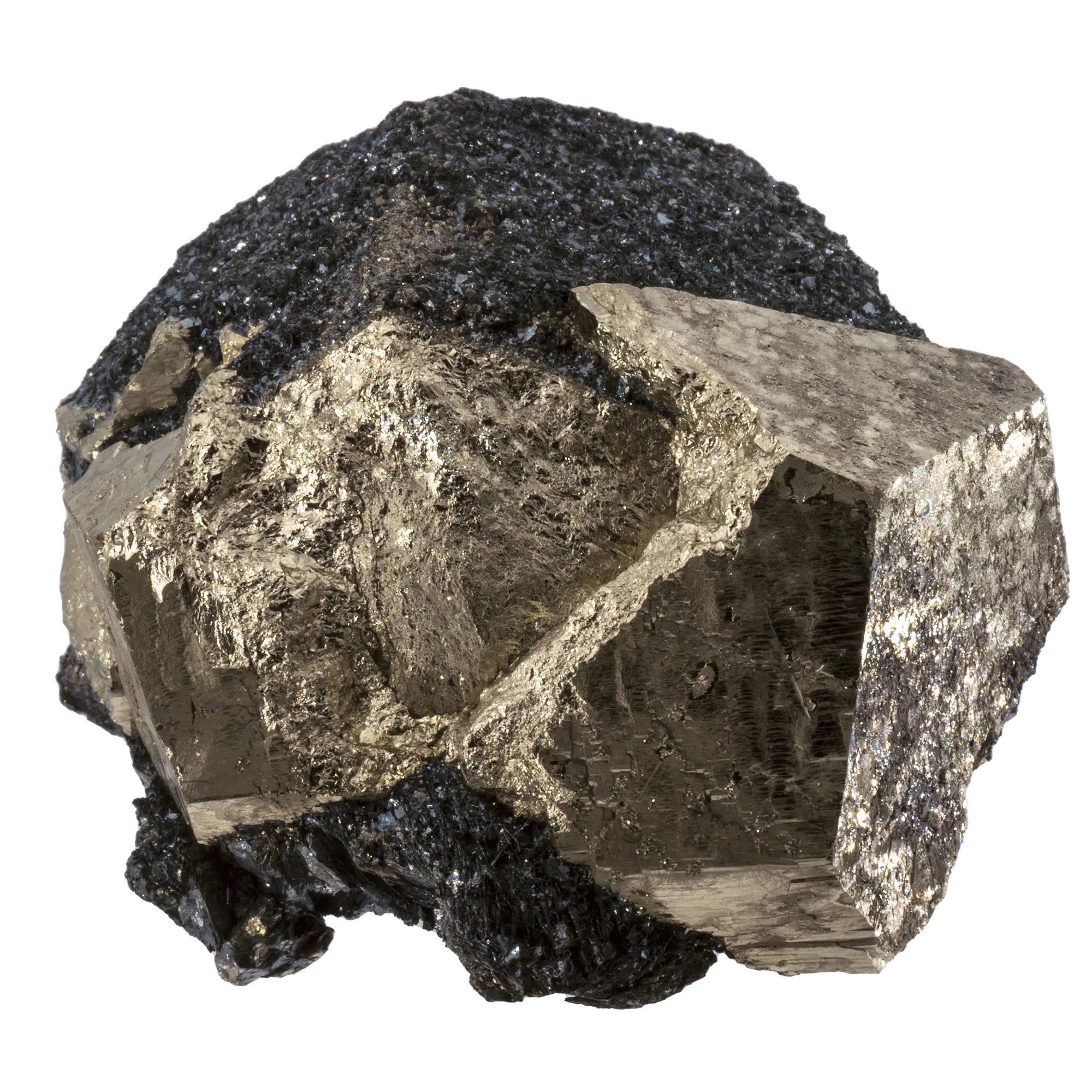 Pyrite avec hématite cristal - île d'Elbe, Italie - 530gr - CRISTAL SOURCES