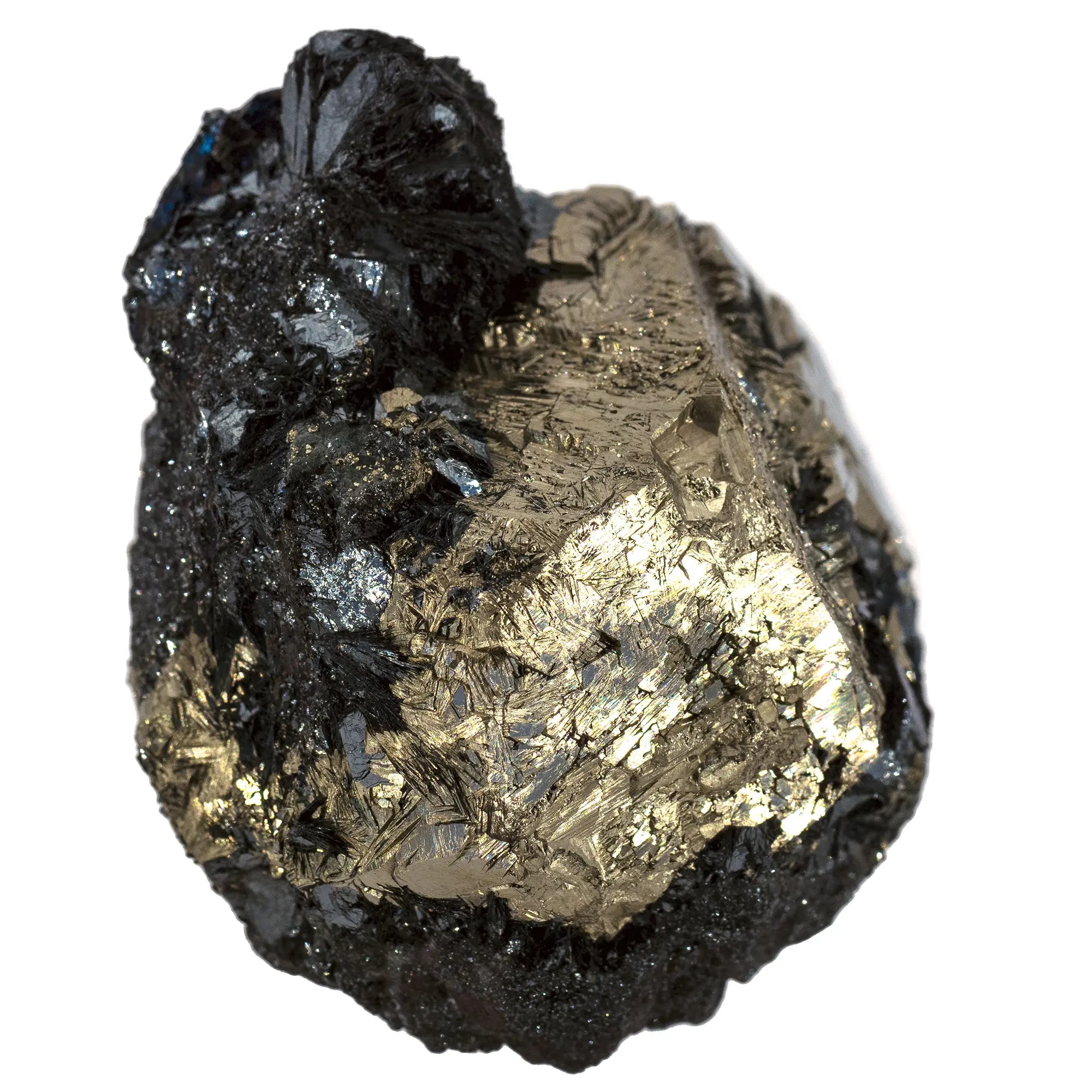 Pyrite avec hématite cristal - île d'Elbe, Italie - 530gr - CRISTAL SOURCES