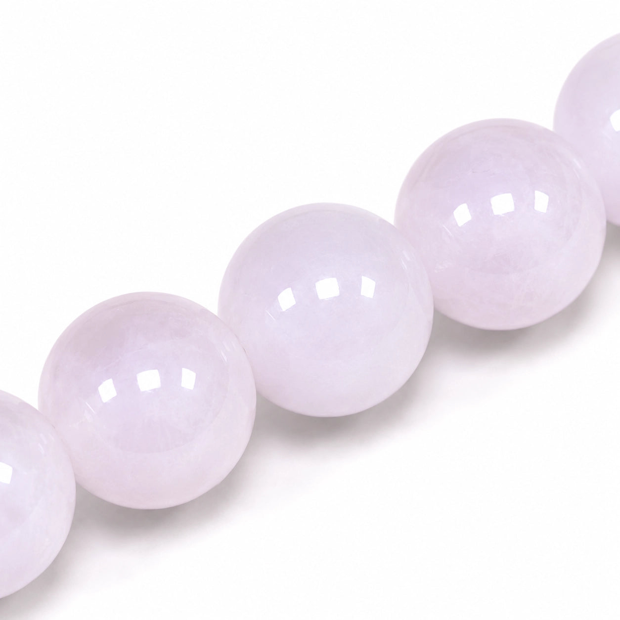Perle ronde 6mm de Quartz rose de Madagascar