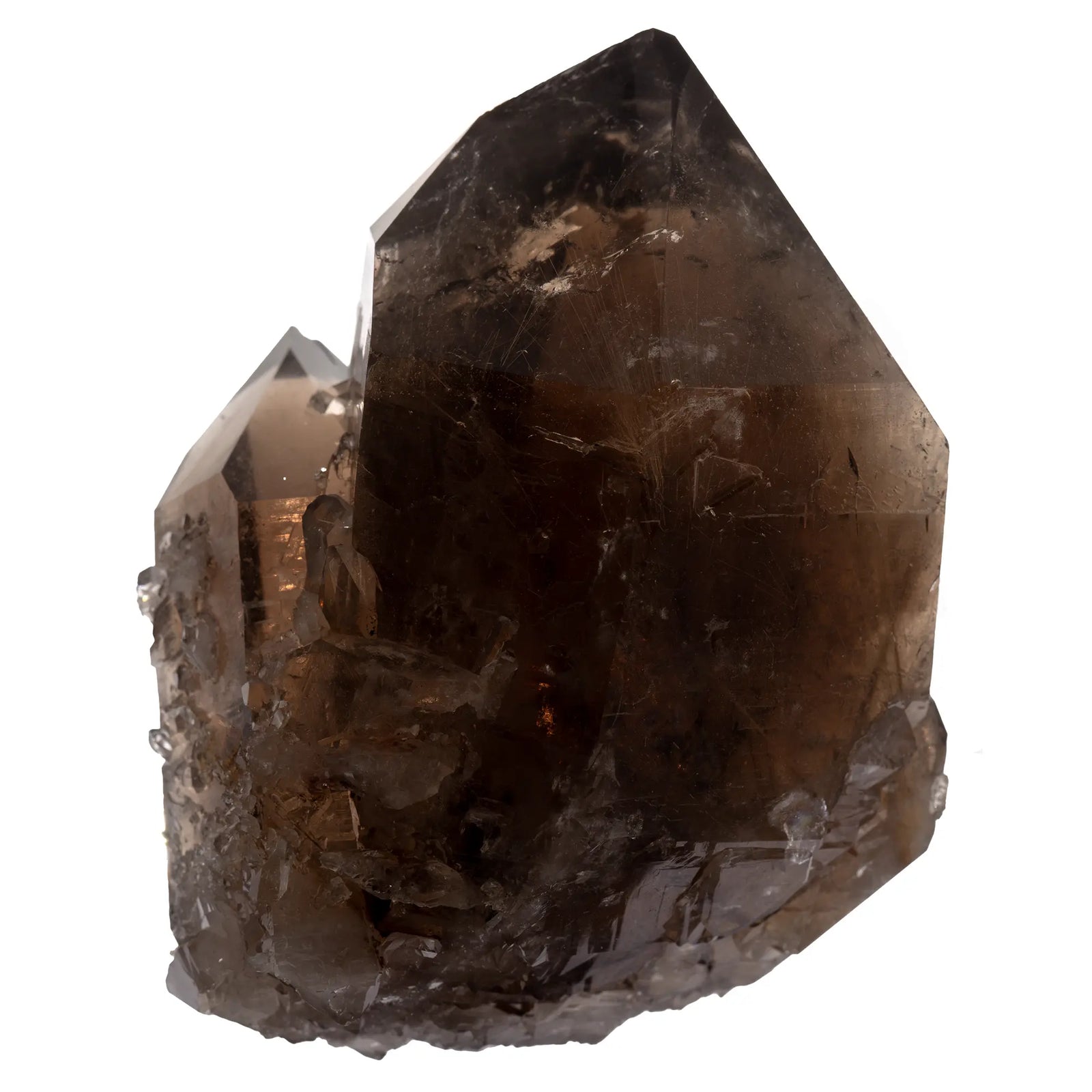 Quartz fumé avec rutile doré - cristal brut - CRISTAL SOURCES