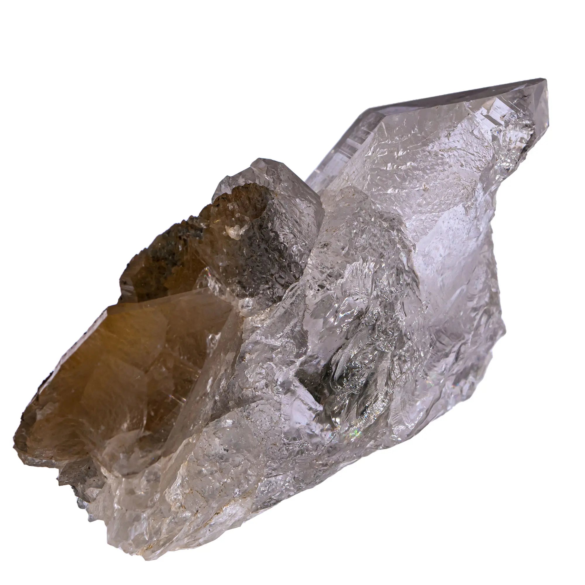 Cristal de roche avec Rutile - cristal brut - Inde