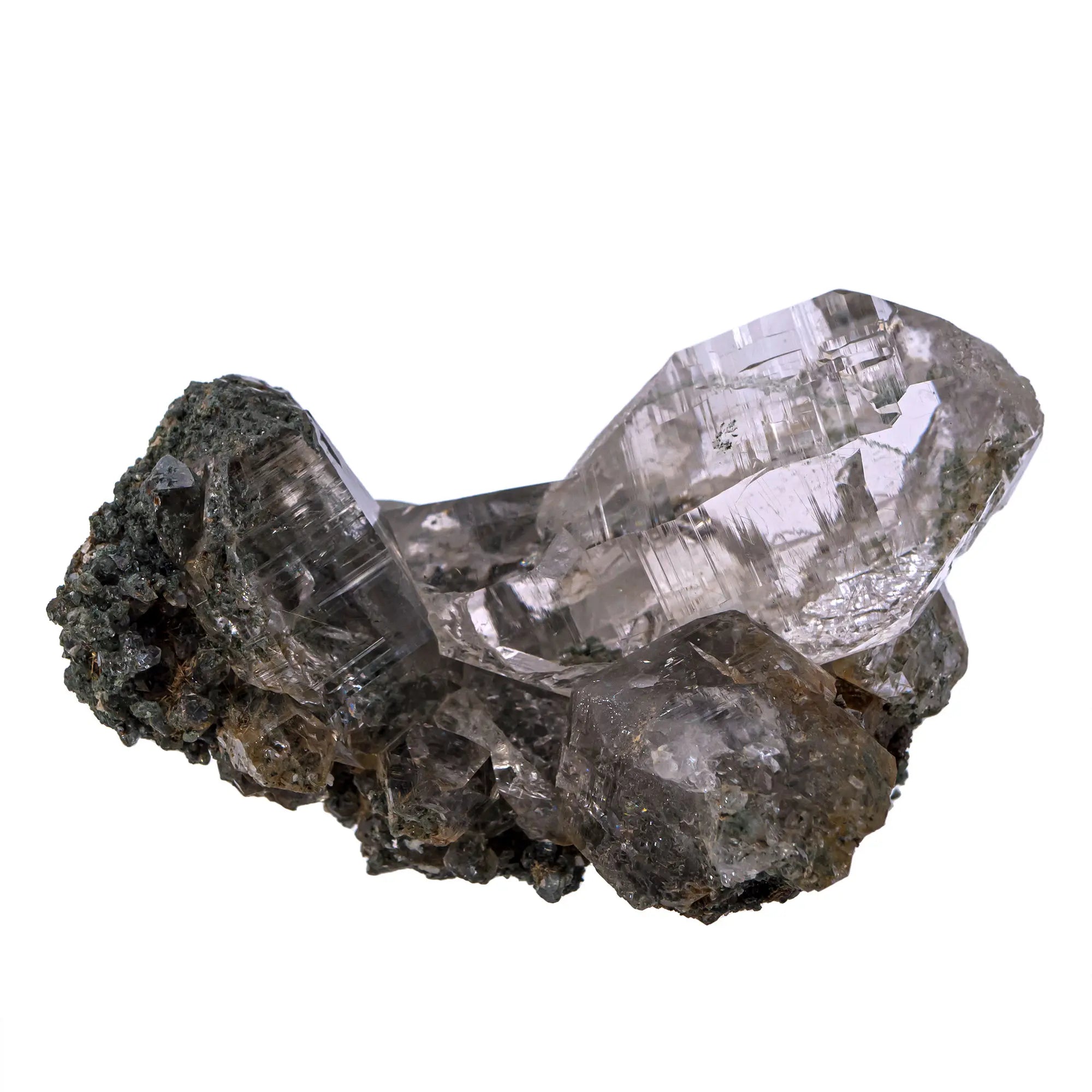 Quartz avec Rutile et Chlorite - Kullu, Inde - 177gr