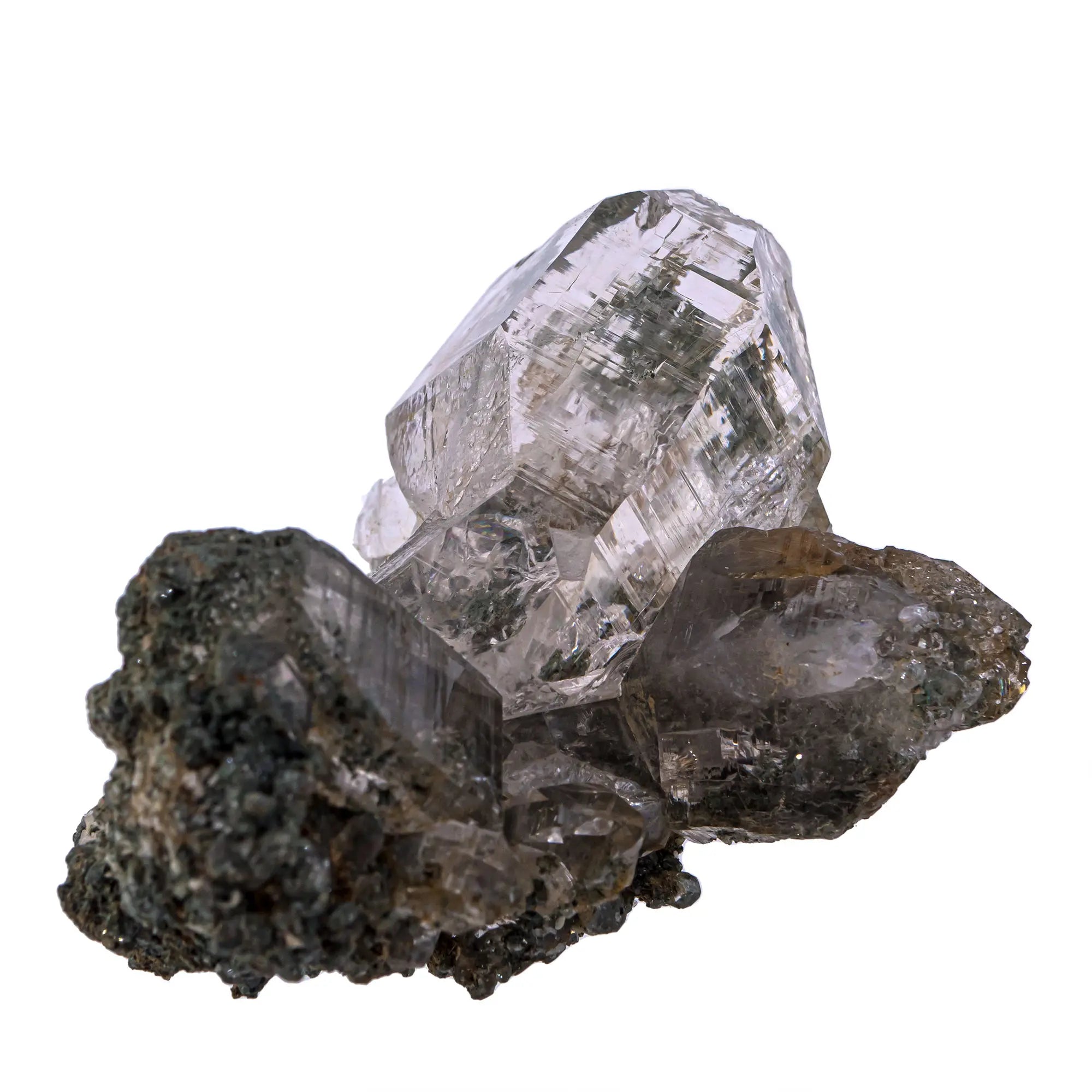 Quartz avec Rutile et Chlorite - Kullu, Inde - 177gr