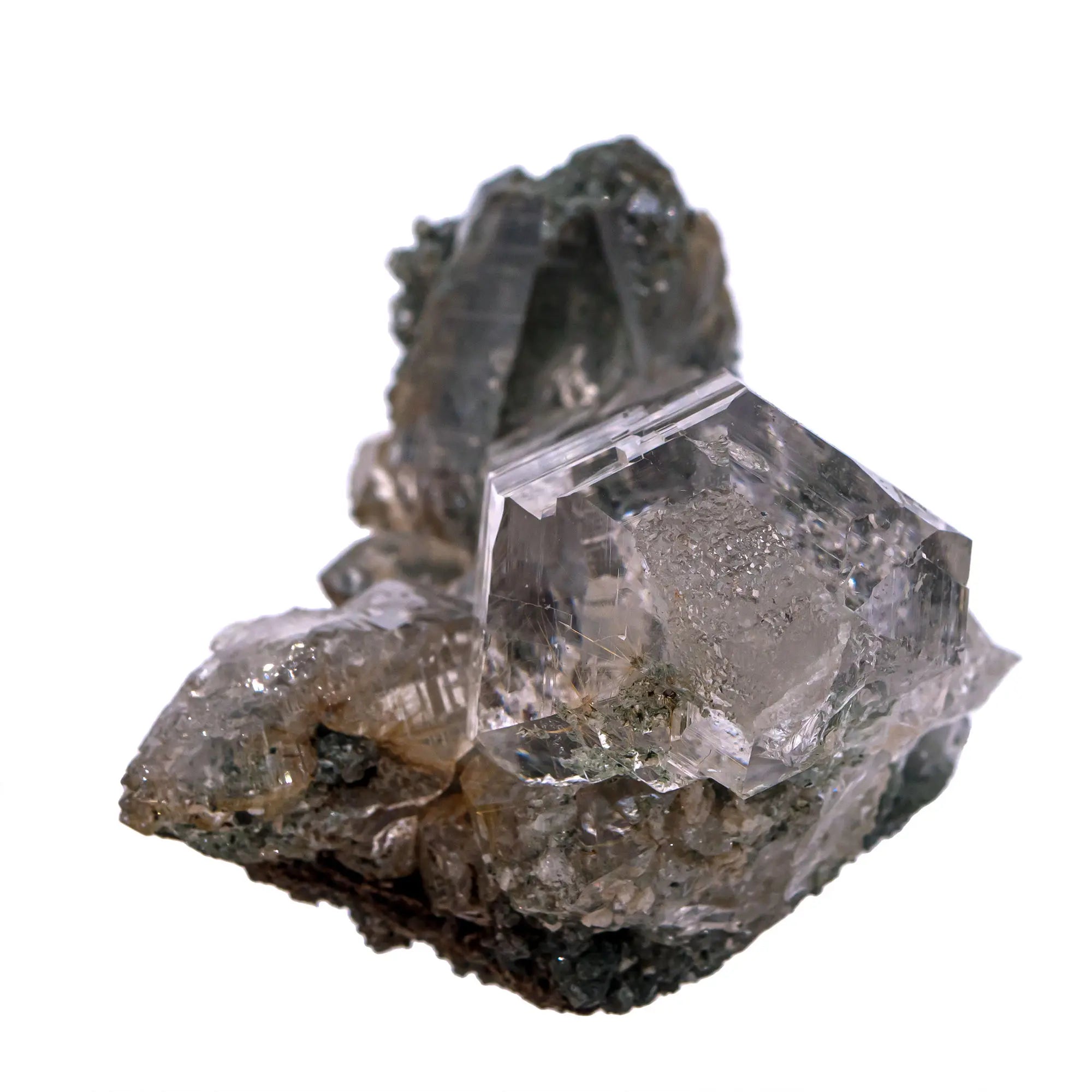 Quartz avec Rutile et Chlorite - Kullu, Inde - 177gr