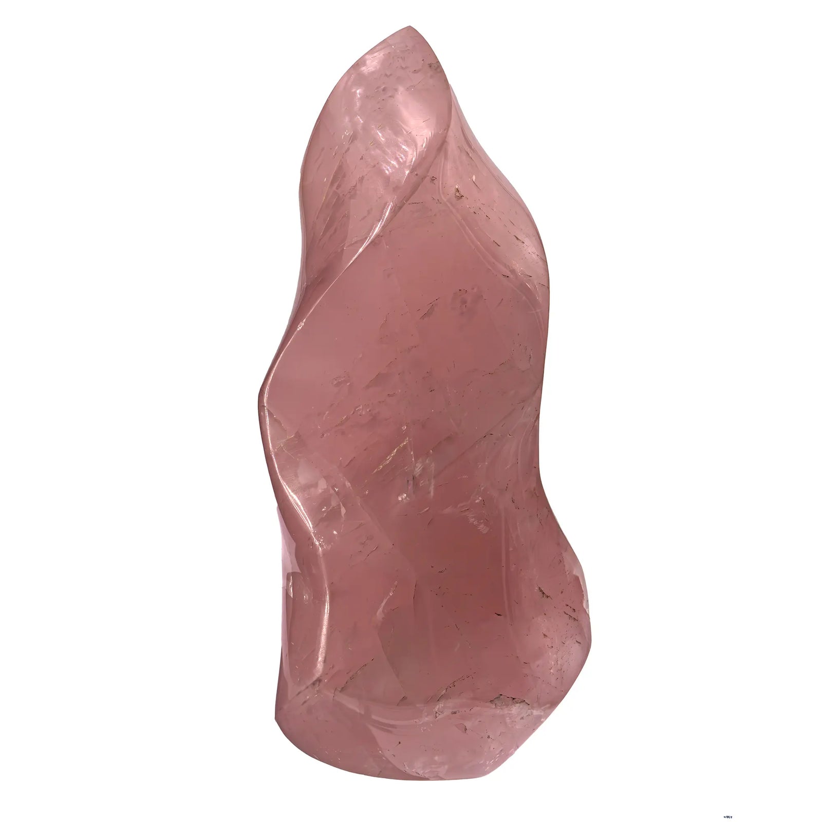 Quartz rose polie - flamme - quartz-rose-poli-madagascar-qr1 - CRISTAL SOURCES